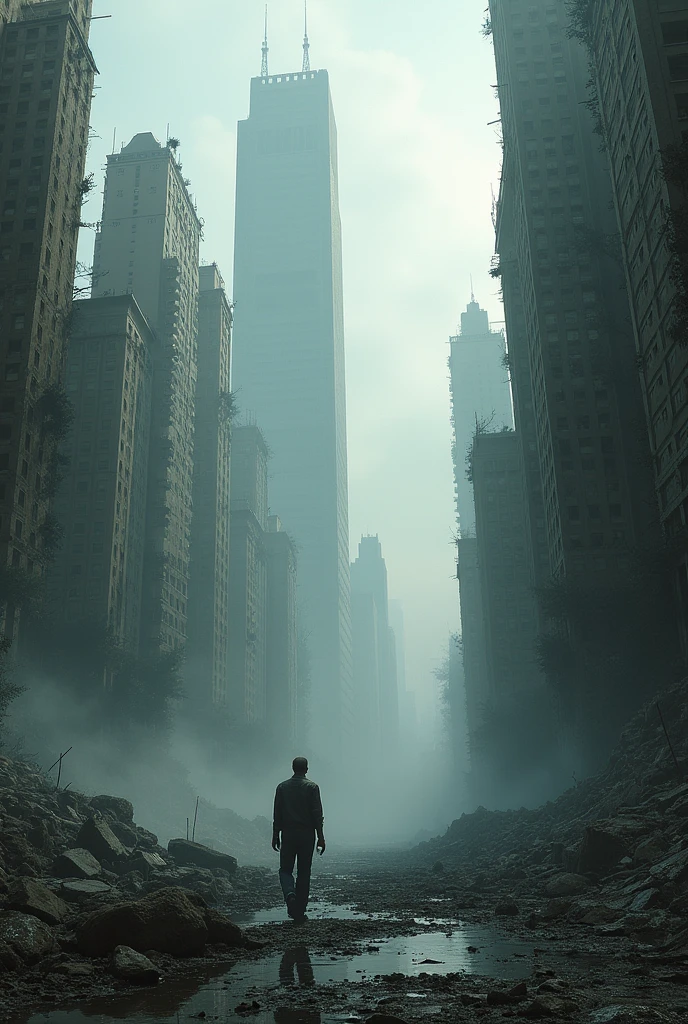 Draw of a ruined city