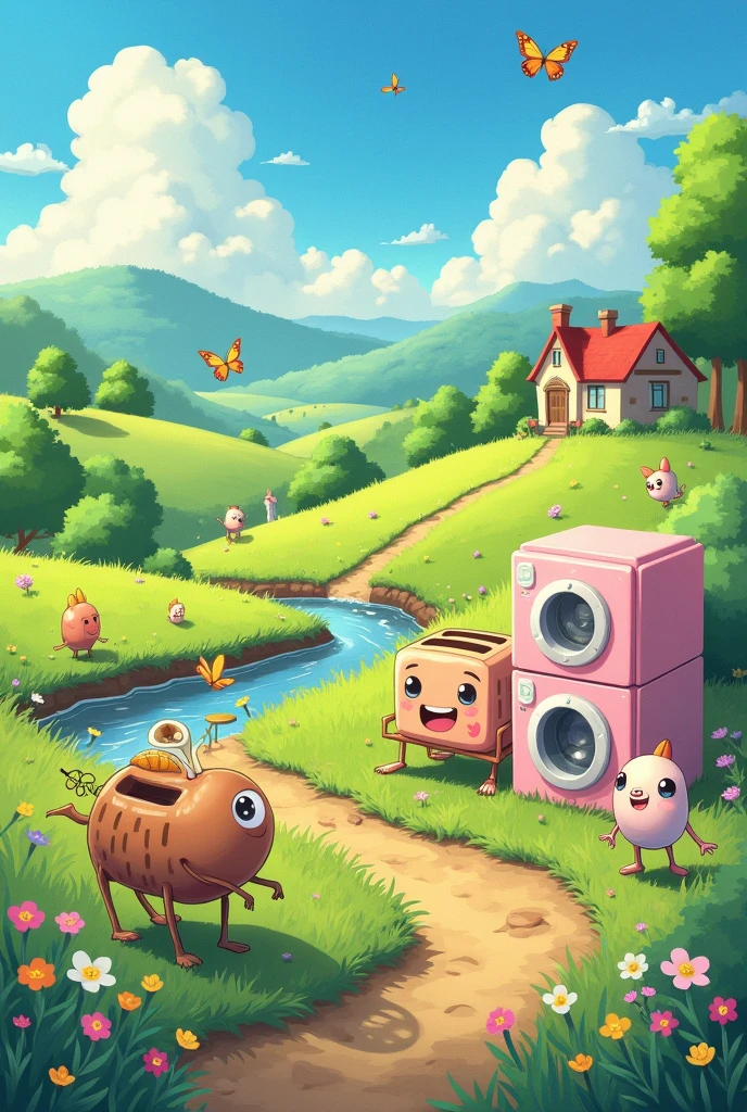 Home appliances、anime、character、cute、daily、landscape、countryside、Vibrant