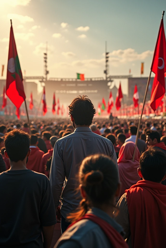 Imran Khan pti jalsa back side picture 