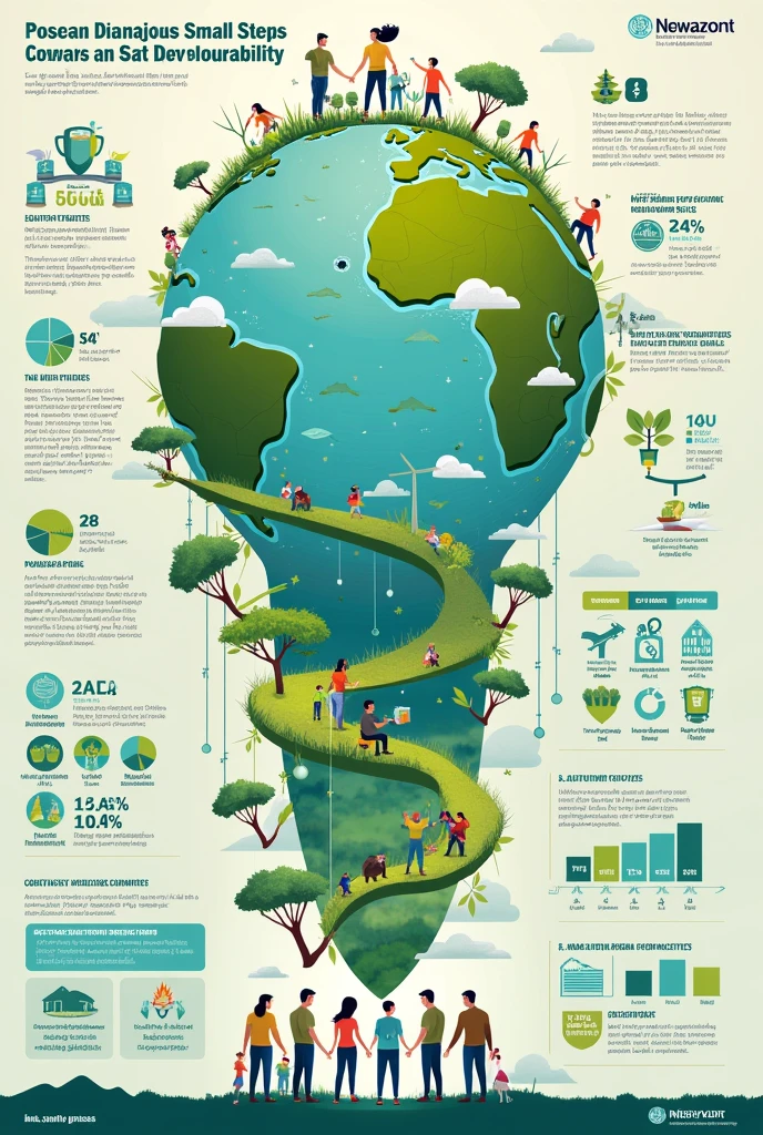 Infografis tentang “Catalyzing
Global Change: Small Steps for Environmental Sustainability, Monumental Impact on
Sustainable Development Goals.”