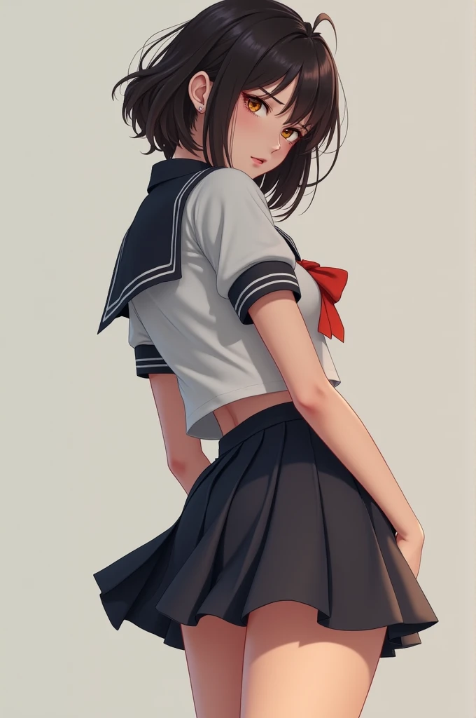 Sexy schoolgirl in skirt