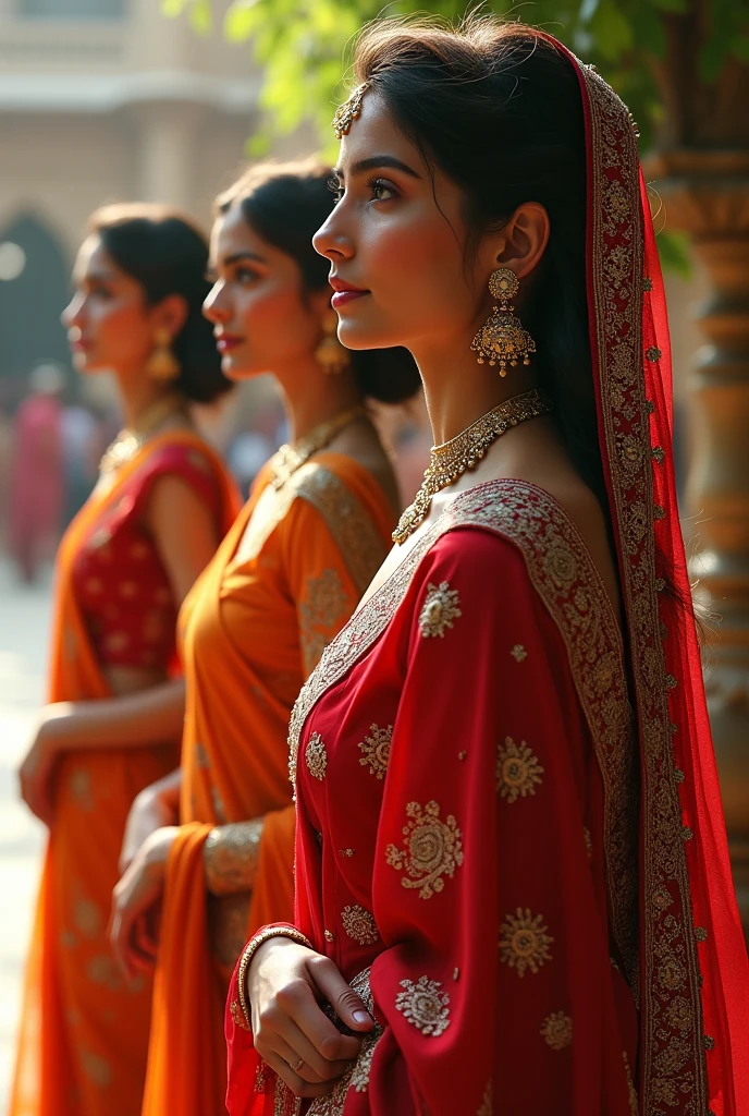 Beautiful women in Indian dress 