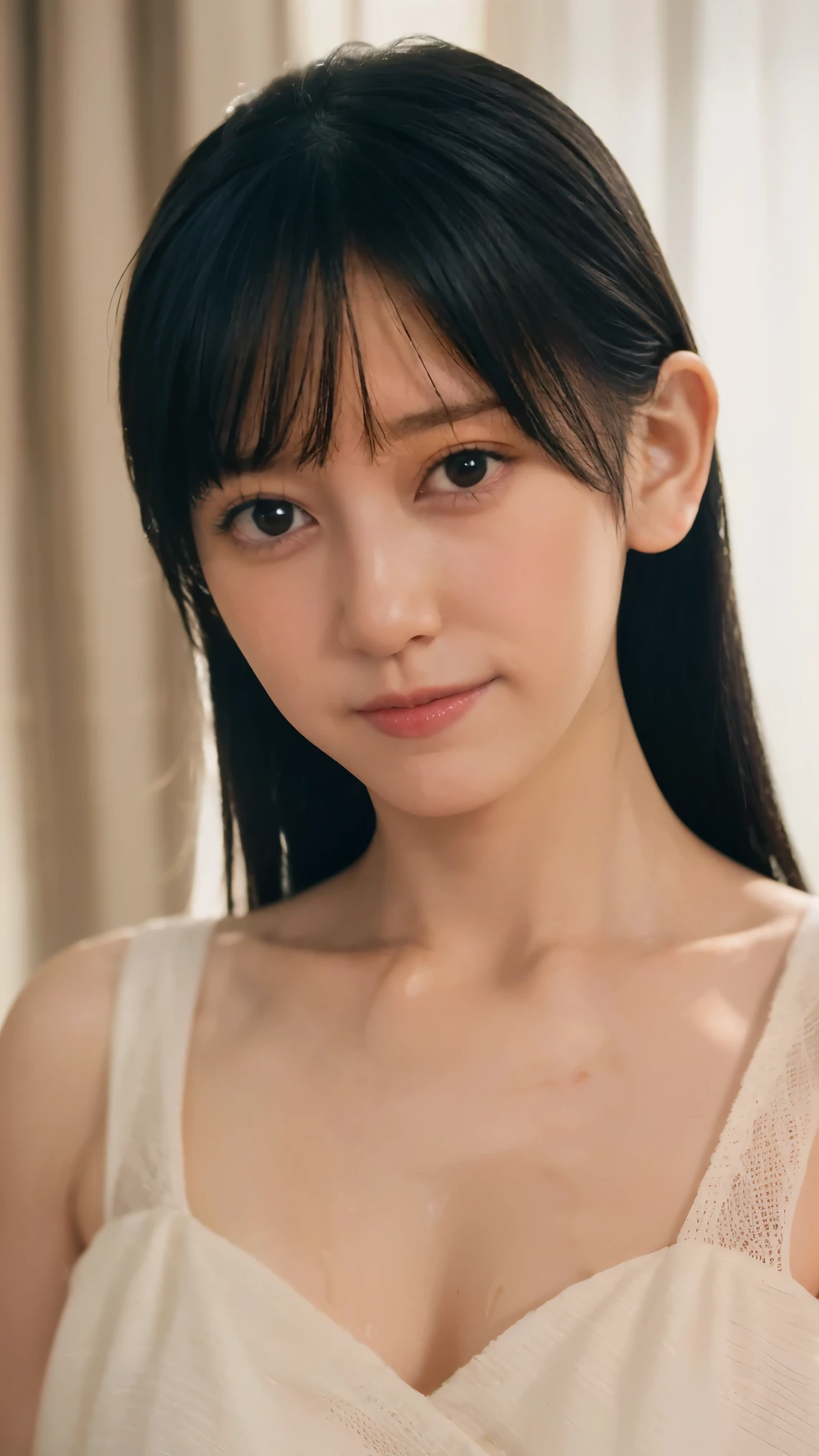 Everything modern:1.66, Cute Japanese Women Photos, smile:1.78, 20-year-old, Oil for straight, one-length hair＆Hair balm:1.55, (photo Realistic:1.4), (hyper Realistic:1.4), (Realistic:1.3), (Smoother lighting:1.05), (Improving the quality of cinema lighting:0.9), 32K, 1 person,20-year-oldの, Realistic lighting, Backlight, The light shines on your face, Ray Tracing, (Bright light:1.2), (Improvement of quality:1.4), (Highest quality Realistic textured skin:1.4), fine grain, Detailed face, (Emphasis on face close-up:1.3), (Enhances the beauty of skin texture:1.1),((Extremely precise and accurate anatomy:1.0)), (Enhances the beauty of skin texture:1.1), Clean and glowing skin, mesh, thin:1.2, (Realistic:1.3), Realisticなライティング, (Smoother lighting:1.05), 32K, One Japanese woman, fine grain, Detailed face, (Film Grain:1.1),(Accentuates body lines:1.1), High resolution, Natural look, Kind eyes, Improves hair quality, Delicate light and shadow, Transparent muscles, Graceful pose, Beautiful Eyes, Sharp details, Soft light reflection, Beautiful contours, Delicate skin tone, Fine hair texture,Cute Japanese Women Photos,