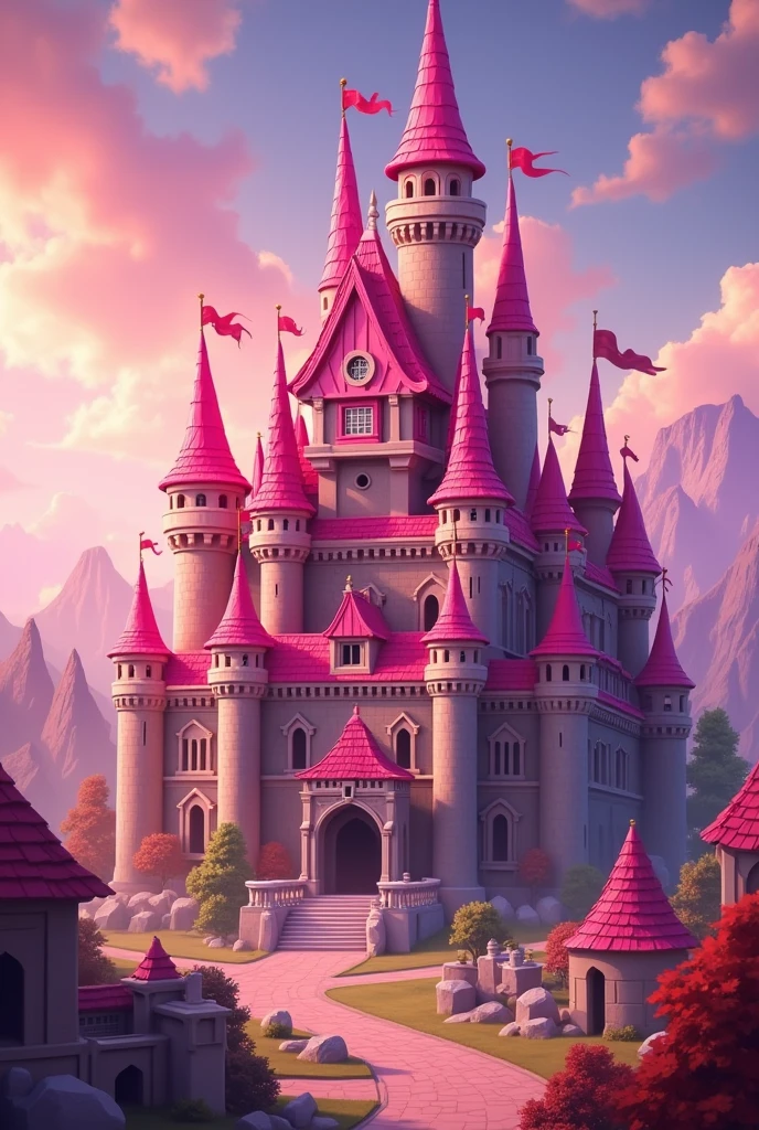 Clash of clans Townhall 17 with pink themed