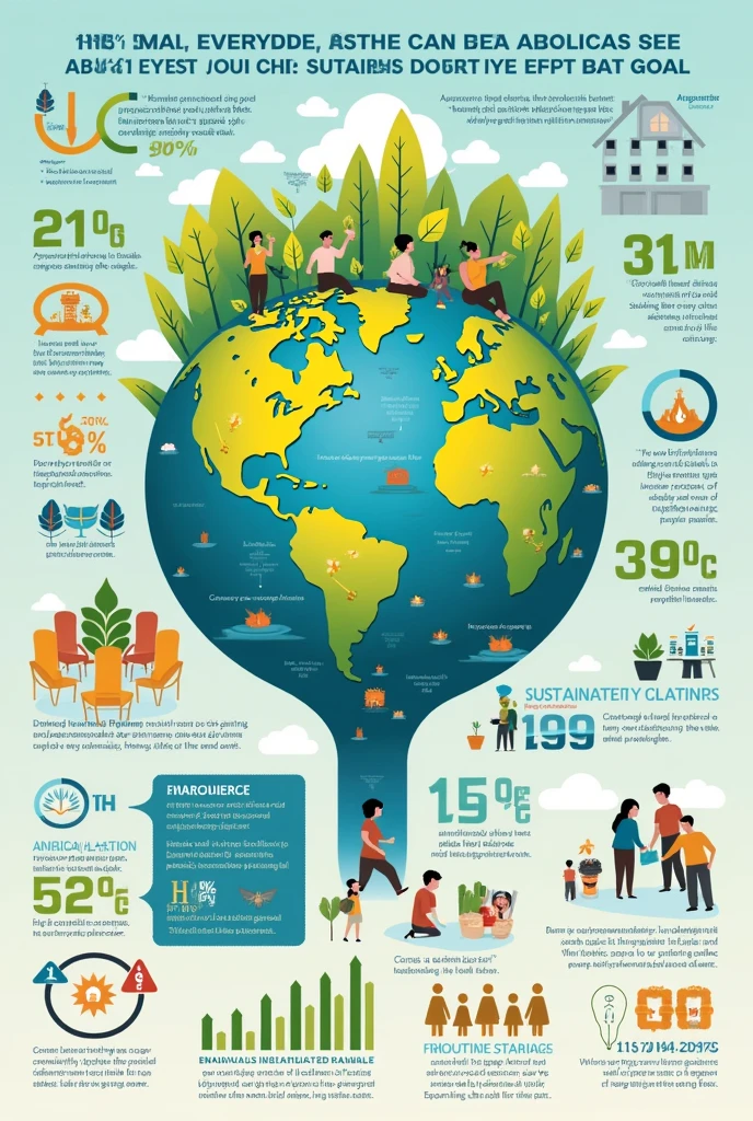 Infografis tentang “Catalyzing
Global Change: Small Steps for Environmental Sustainability, Monumental Impact on
 Sustainable Development Goals.”