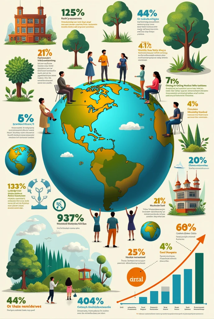 Infografis tentang “Catalyzing
Global Change: Small Steps for Environmental Sustainability, Monumental Impact on
Sustainable Development Goals.”