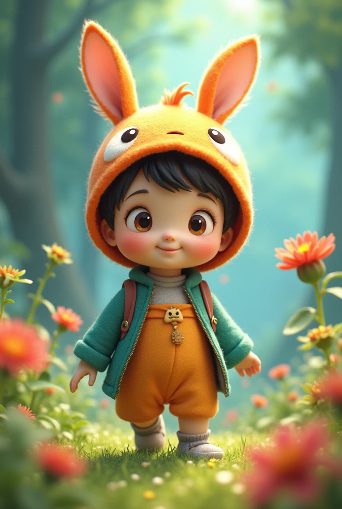 Ghibli style、cute、、clothes、looks fun、