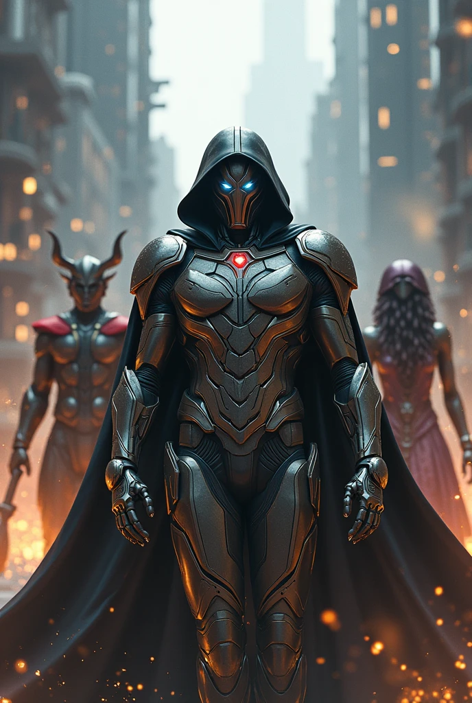 Robot Downey jr aka rdj as doctor doom fight with odin son thor and hela