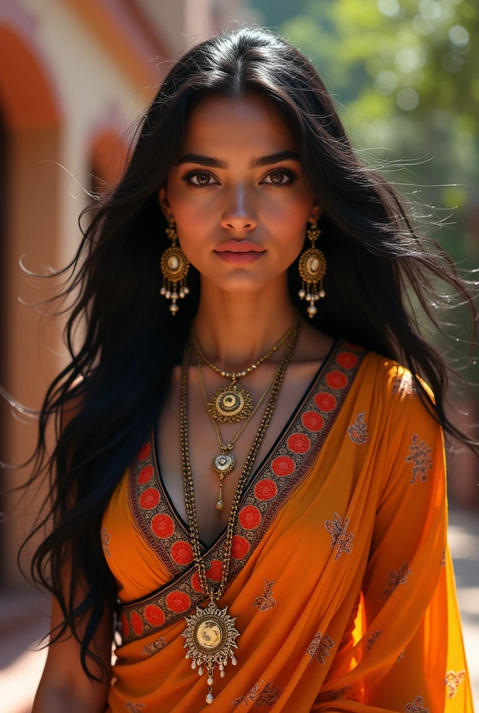 Funk Girl gorgeous, fair girl, black hair, Indian Culture, young years 26, modern girl,