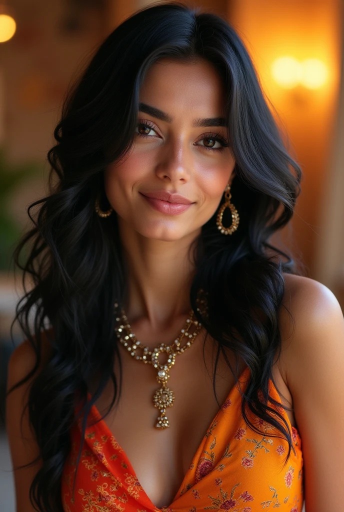 Funk Girl gorgeous, fair girl, black hair, Indian Culture, young years 26, modern girl, perfect body,