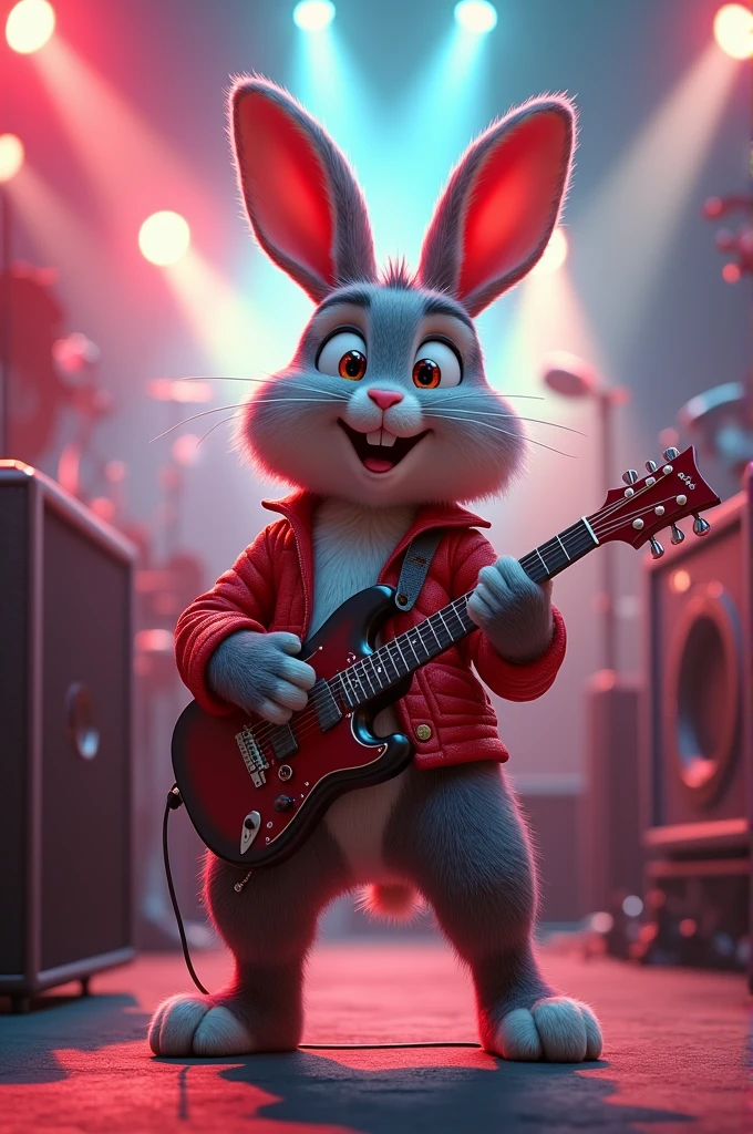 The rabbit poses confidently, like a rockstar.
- Text: "खरगोश बोला, 'अब मैं रॉकस्टार बनूंगा