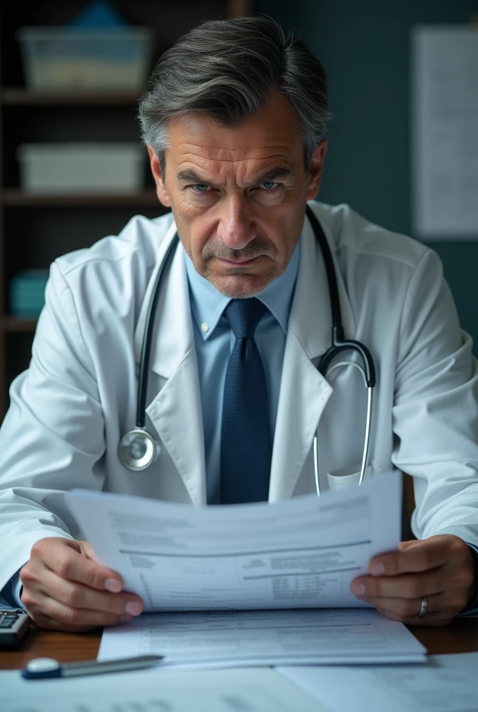 doctor is serious with tax