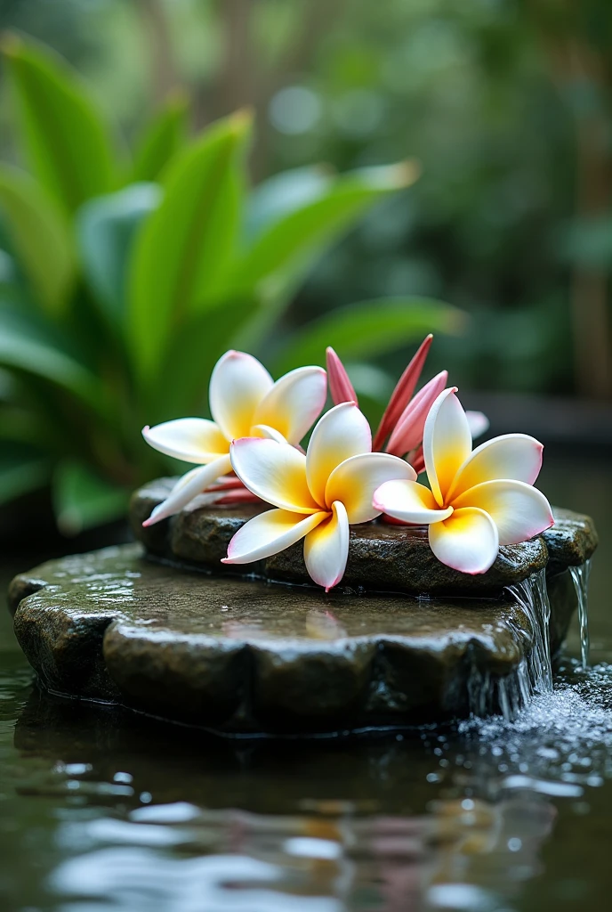 Plumeria water fountain