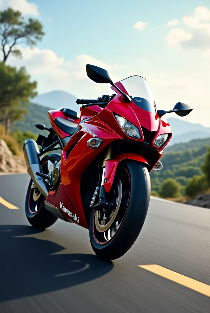 Zx10r in red colour 