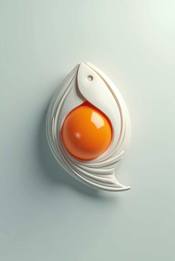 Fish and egg logo