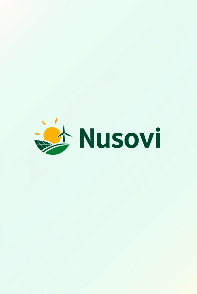 Logo of a solar panel and wind generator company The company is called Nusovi