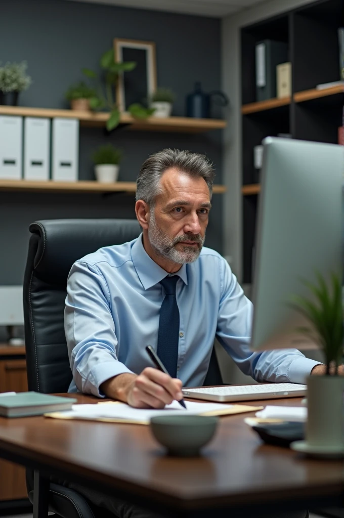 A man in office