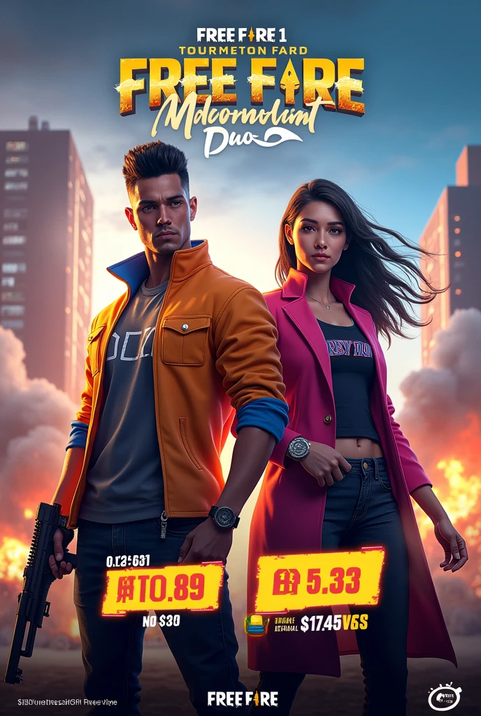 Free fire turnment banner duo  
Entry fees 50 rupees
1 st 200 rupees
2 nd 100 rupees
3 rs 50 rupees