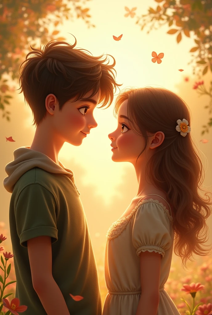 Boy and girl romance
