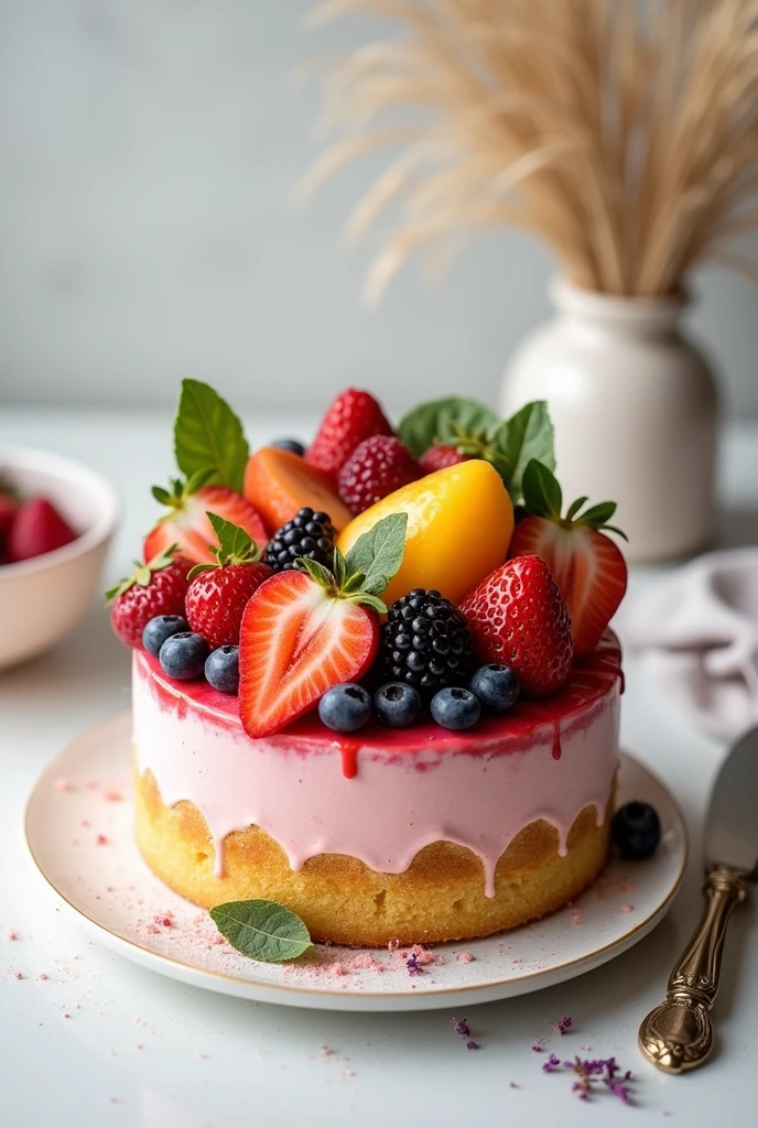 cake、fruits