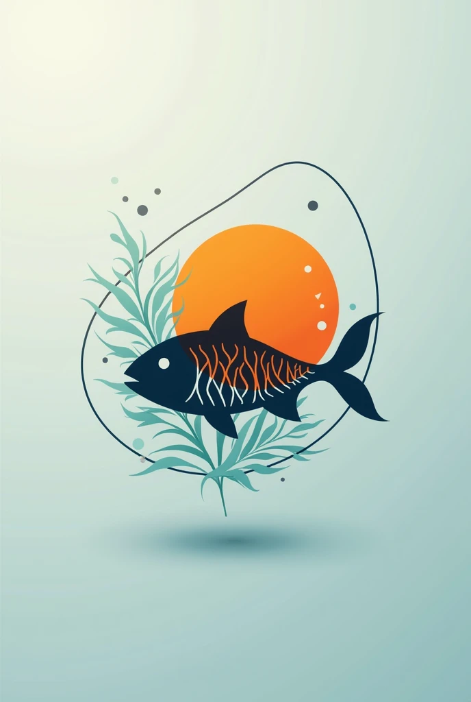 Fish and egg logo