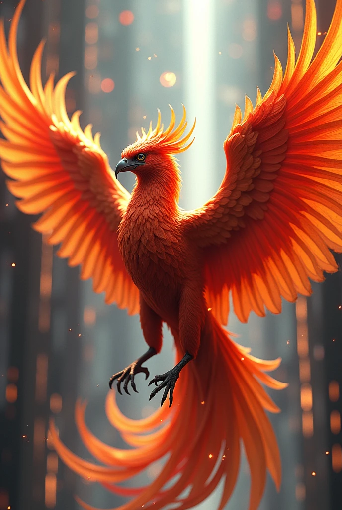 phoenix bird representing in a sword sci fi aim high soar high
