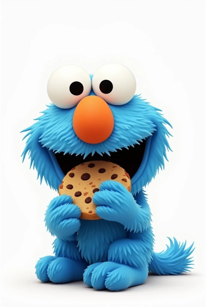 DAME MAKING IMAGES OF COOKIE EATER FROM ELMO&#39;S WORLD, THAT BLUE CHARACTER WITH A WHITE BACKGROUND 