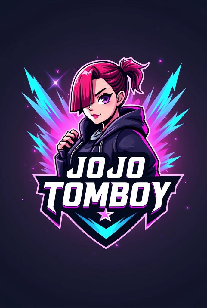 create a team logo for mobile legends tournament, our team is JOJO TOMBOY