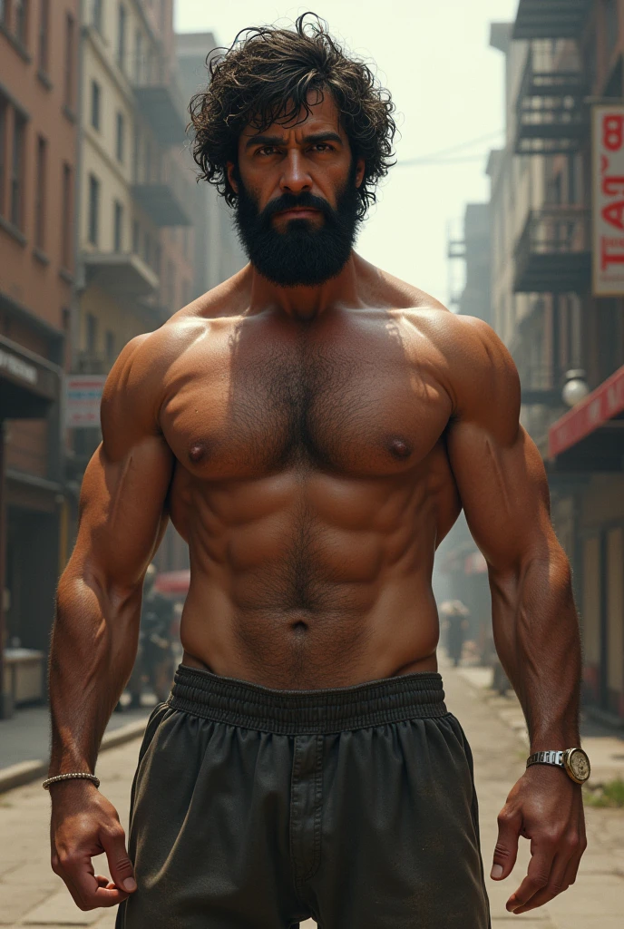 Yoster looks like Sylvester Stallone in the movie Rocky is an American movie full body realistic as in reality