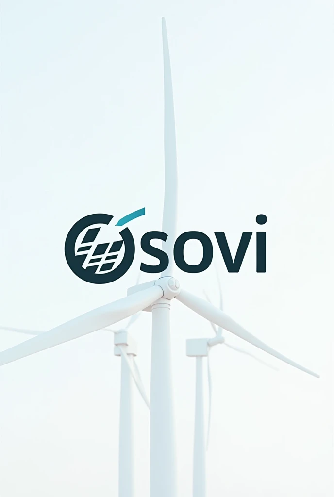 Logo of a solar panel and wind generator company that compacts everything The company is called Nusovi 