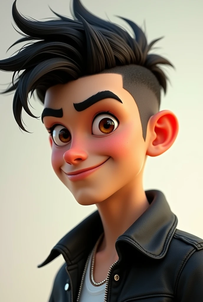 A hyper realism portrait of a cool looking animated character which is a boy and i want 10 photos of it