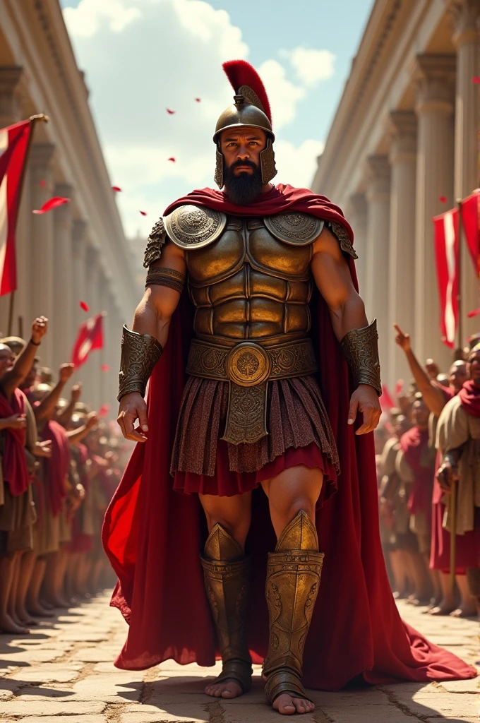 A spartan being welcomed