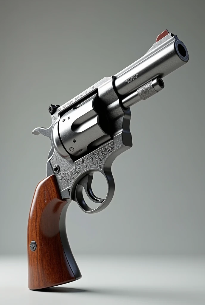 Revolver handgun with 4k hd graphics