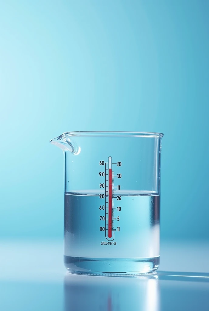 50 ml beaker with water and measuring temperature
