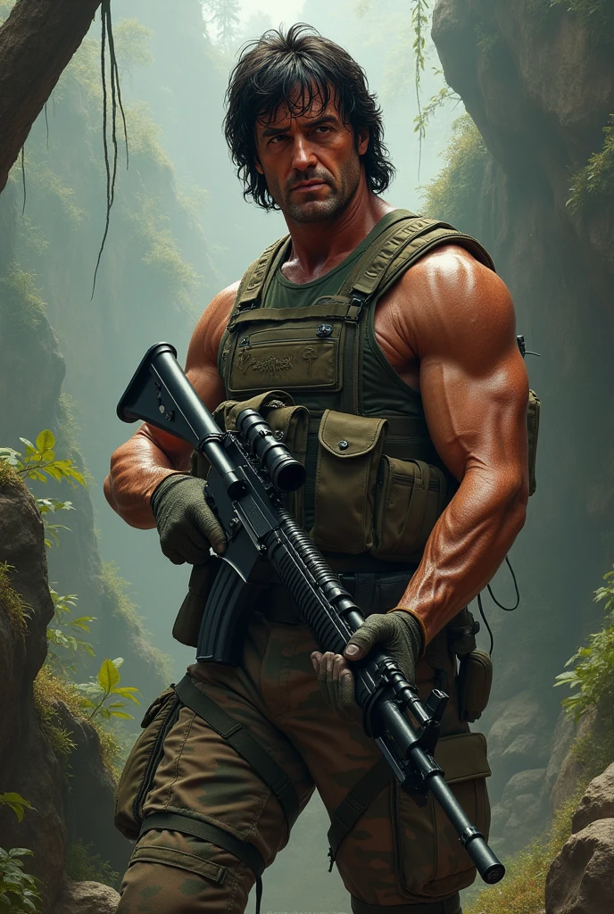 Sylvester Stallone Mini Rambo Full Body Real As Real Life