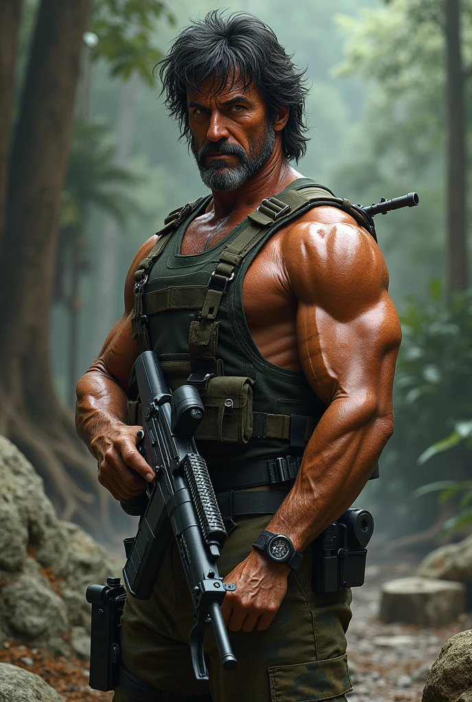 Sylvester Stallone Mini Rambo Full Body Real As Real Life  