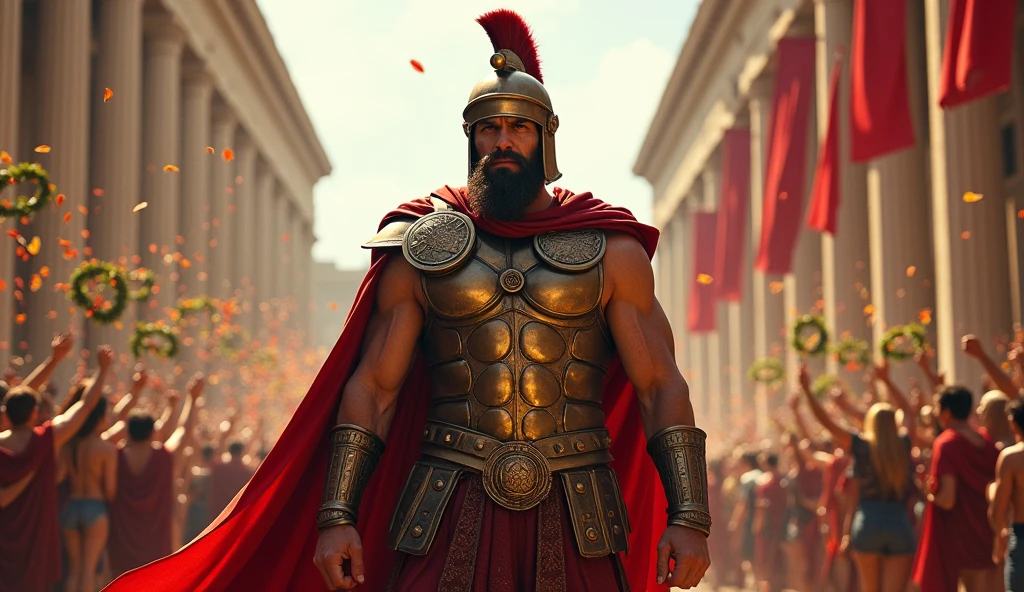 A spartan being welcomed