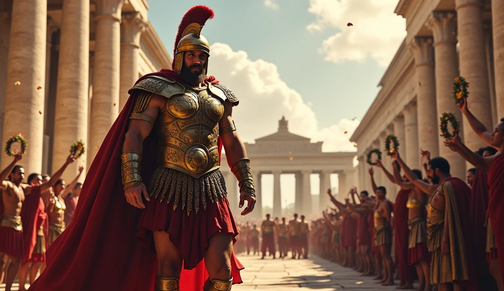 A spartan being welcomed