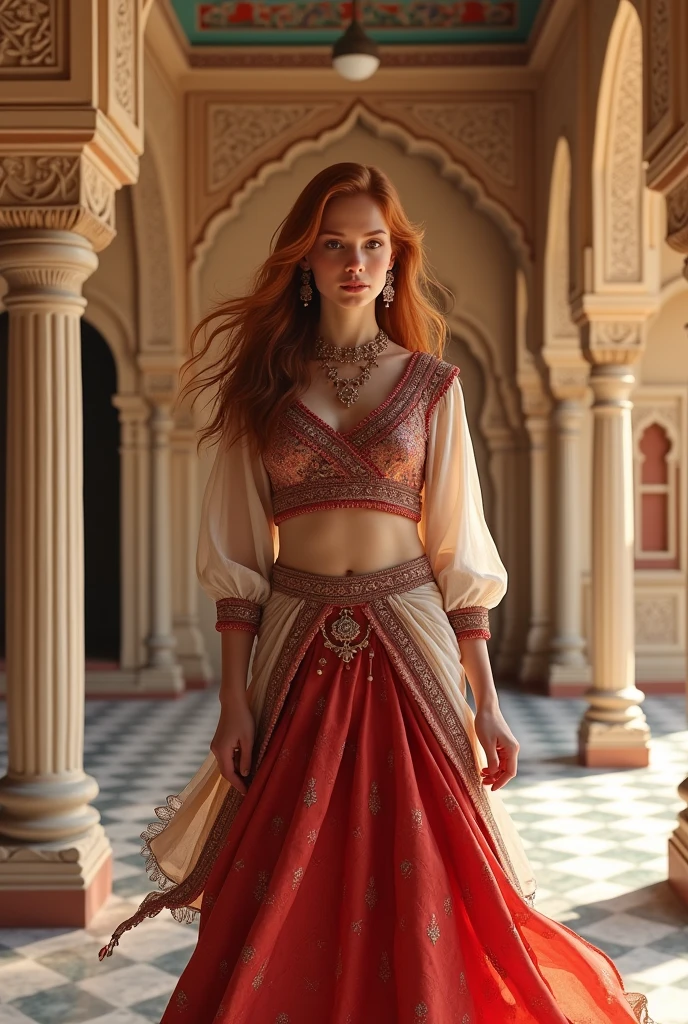 Russian girl in rajputi gaghgra choli age 28