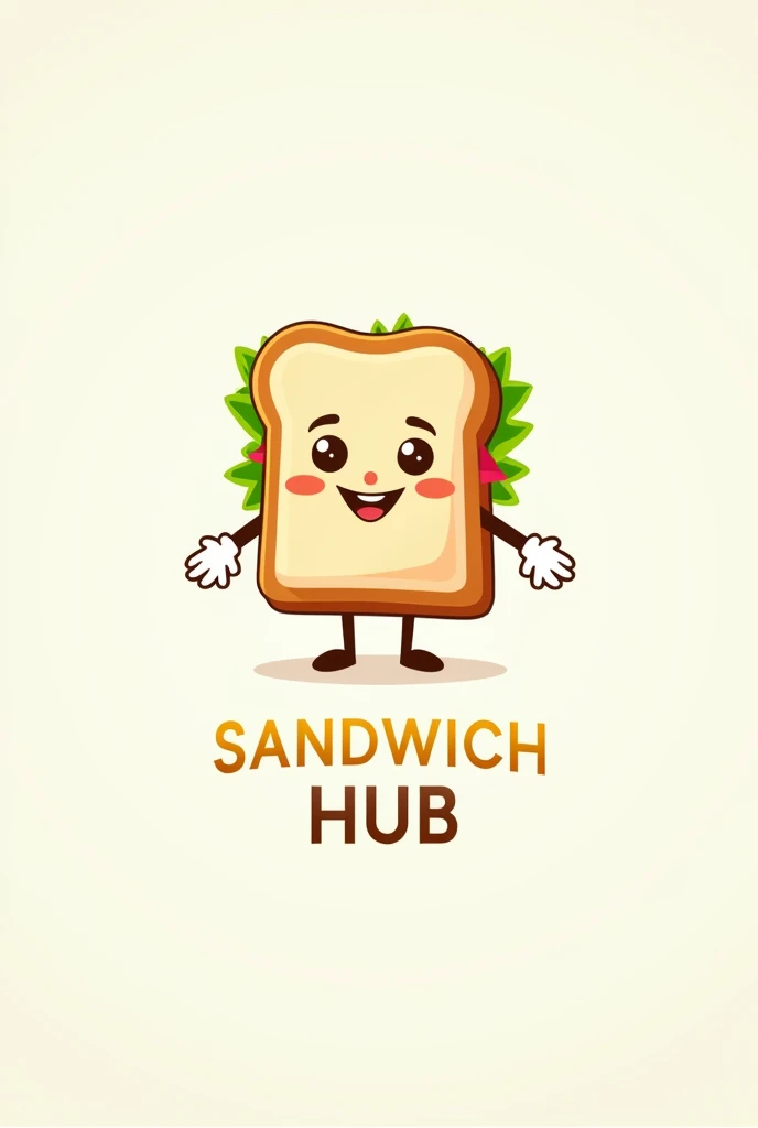 Logo sandwich brand name sandwich hub fresh and clean and sandwich mascot 