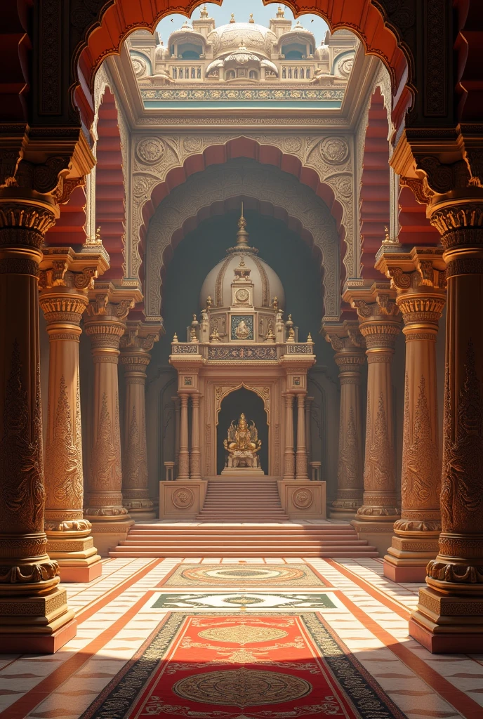 Lord Ram Mandir Inside Design