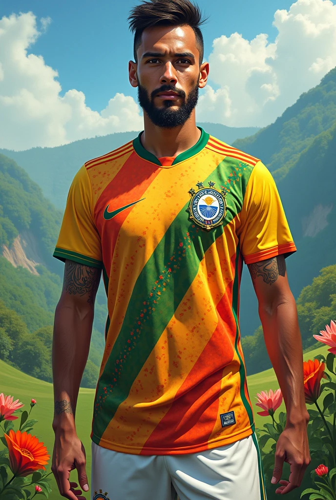 Neymar with indian football dress