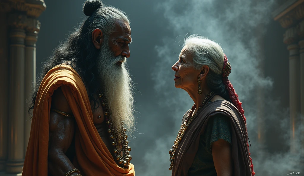 Yamraj and old woman