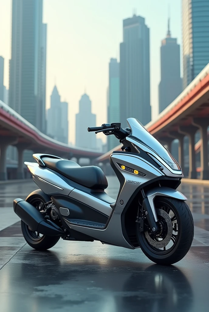 A futuristic super scooty 
