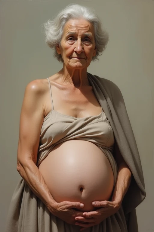 oldwomen,grandmother,pregnant,nude,