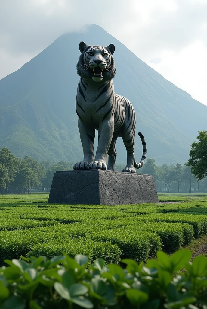 Tiger monument, Mount Merapi,tea gardens