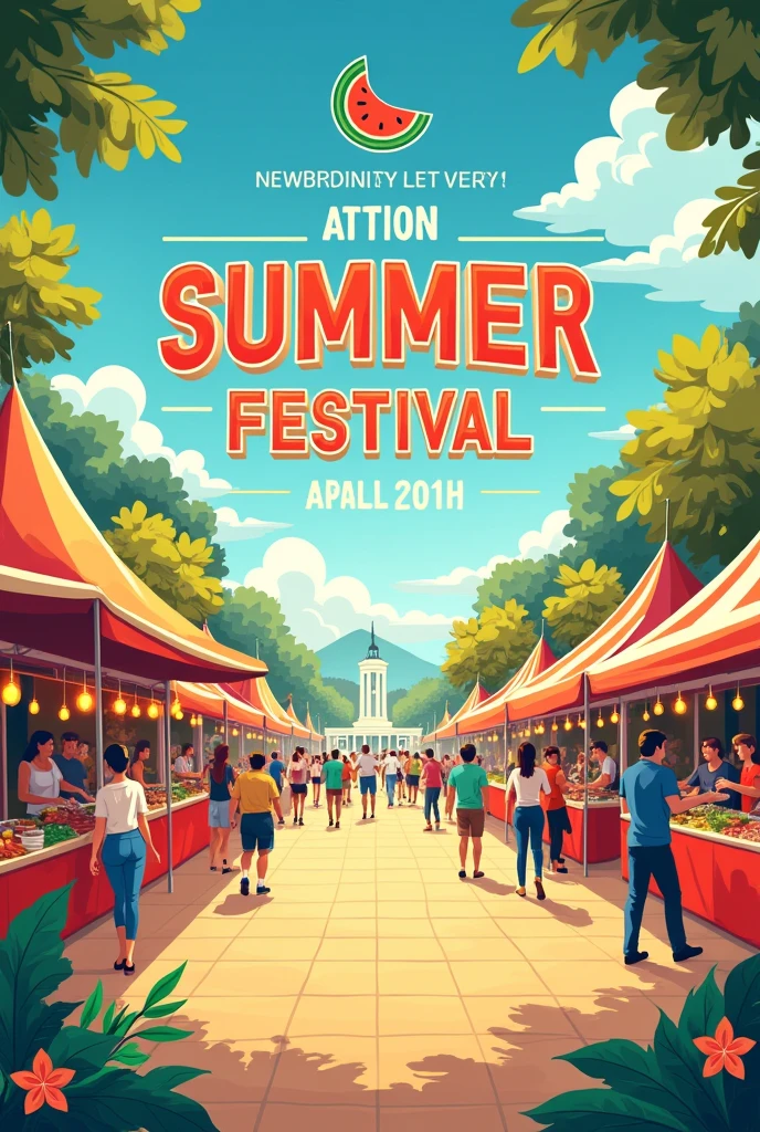 Design a flyer for a fictional event called “Summer Fest 2024” in your town. The event includes live music, food stalls, and games. The flyer should include the event name, date, time, location, and a short description. Use the provided