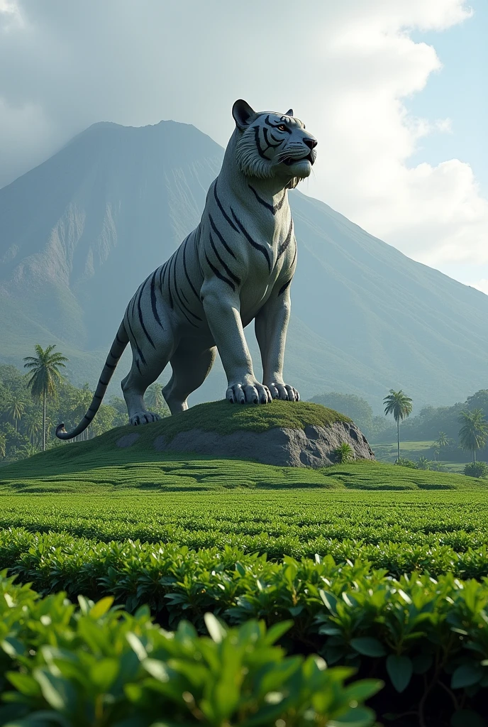 Tiger monument, Mount Merapi,tea gardens