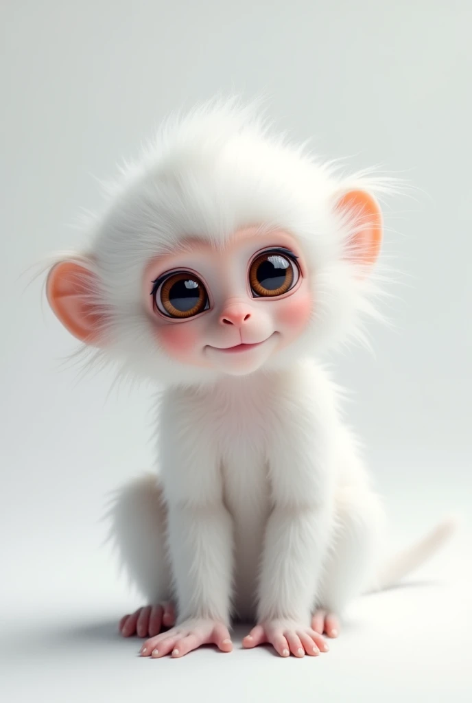 high resolution、最high resolution、Ultra delicate、Snow White,round、fluffy,Cute monkey、Big eyes、Ultra delicate