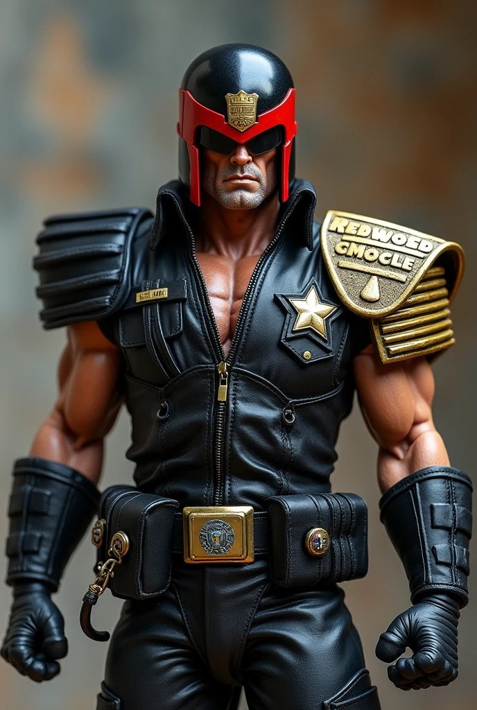 Sylvester Stallone Miniature Action Figure from the movie Judge Dredd Full Body Realistic As Real  